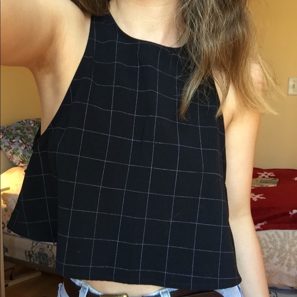 Open back crop top